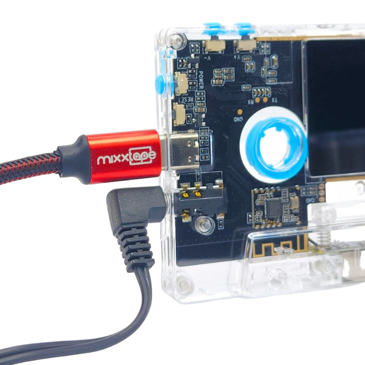 Mixxtape, a groundbreaking fusion of nostalgia and innovation in the world of music. Its retro-inspired design houses a high-resolution touch display, Bluetooth connectivity, and a USB Type-C port for charging and data transfer. The device boasts features such as high-resolution audio playback, a headphone jack, and support for additional memory via microSD card. What sets Mixxtape apart is its ability to play as an actual cassette tape, providing a tangible connection to music and artists.