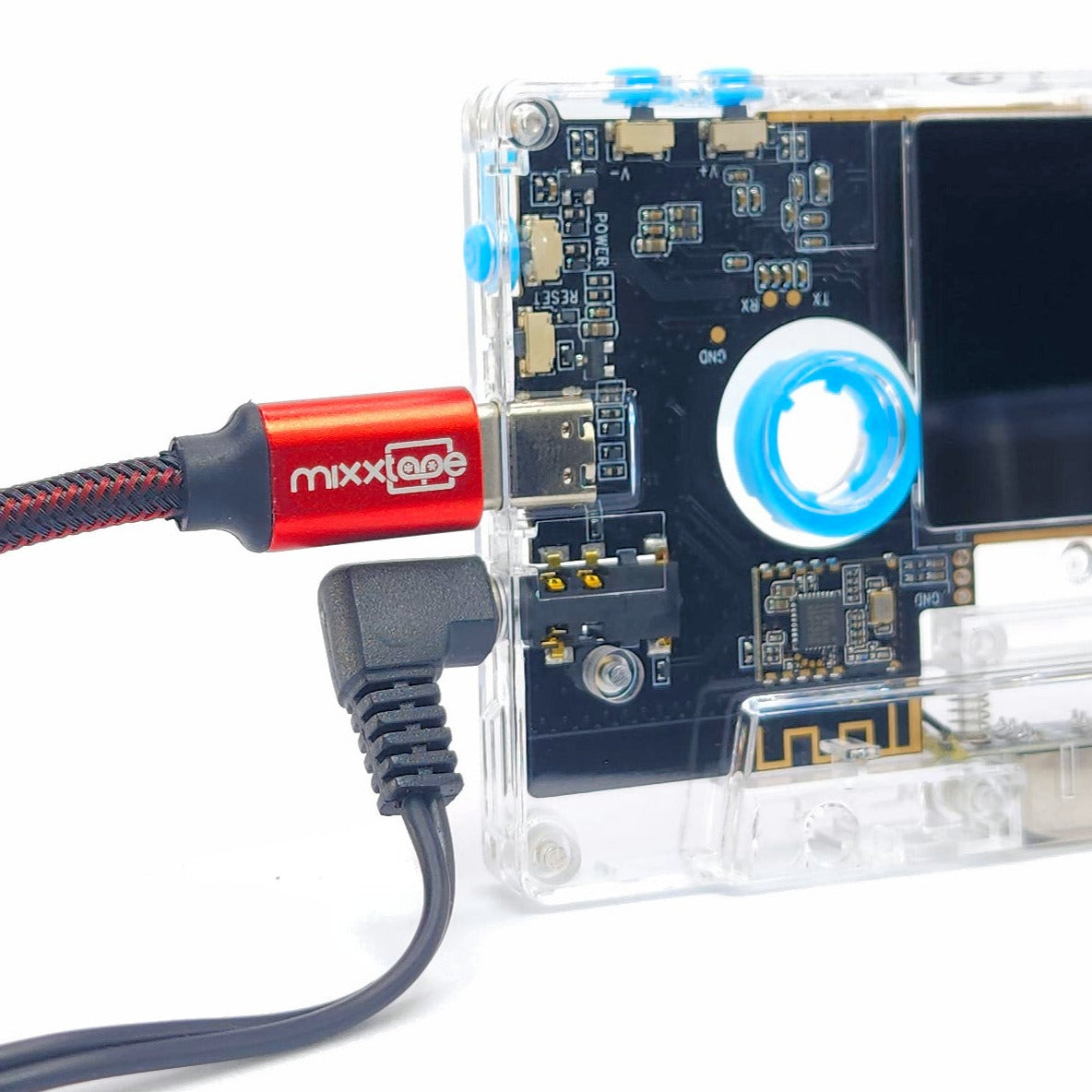 Mixxtape, a groundbreaking fusion of nostalgia and innovation in the world of music. Its retro-inspired design houses a high-resolution touch display, Bluetooth connectivity, and a USB Type-C port for charging and data transfer. The device boasts features such as high-resolution audio playback, a headphone jack, and support for additional memory via microSD card. What sets Mixxtape apart is its ability to play as an actual cassette tape, providing a tangible connection to music and artists.