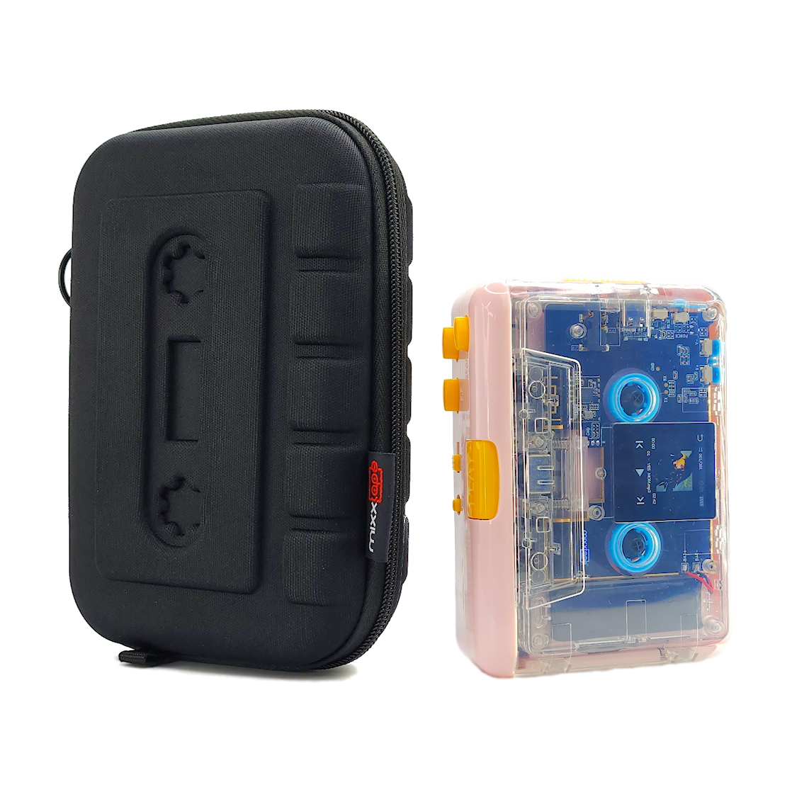 Mixxtape, a groundbreaking fusion of nostalgia and innovation in the world of music. Its retro-inspired design houses a high-resolution touch display, Bluetooth connectivity, and a USB Type-C port for charging and data transfer. The device boasts features such as high-resolution audio playback, a headphone jack, and support for additional memory via microSD card. What sets Mixxtape apart is its ability to play as an actual cassette tape, providing a tangible connection to music and artists.