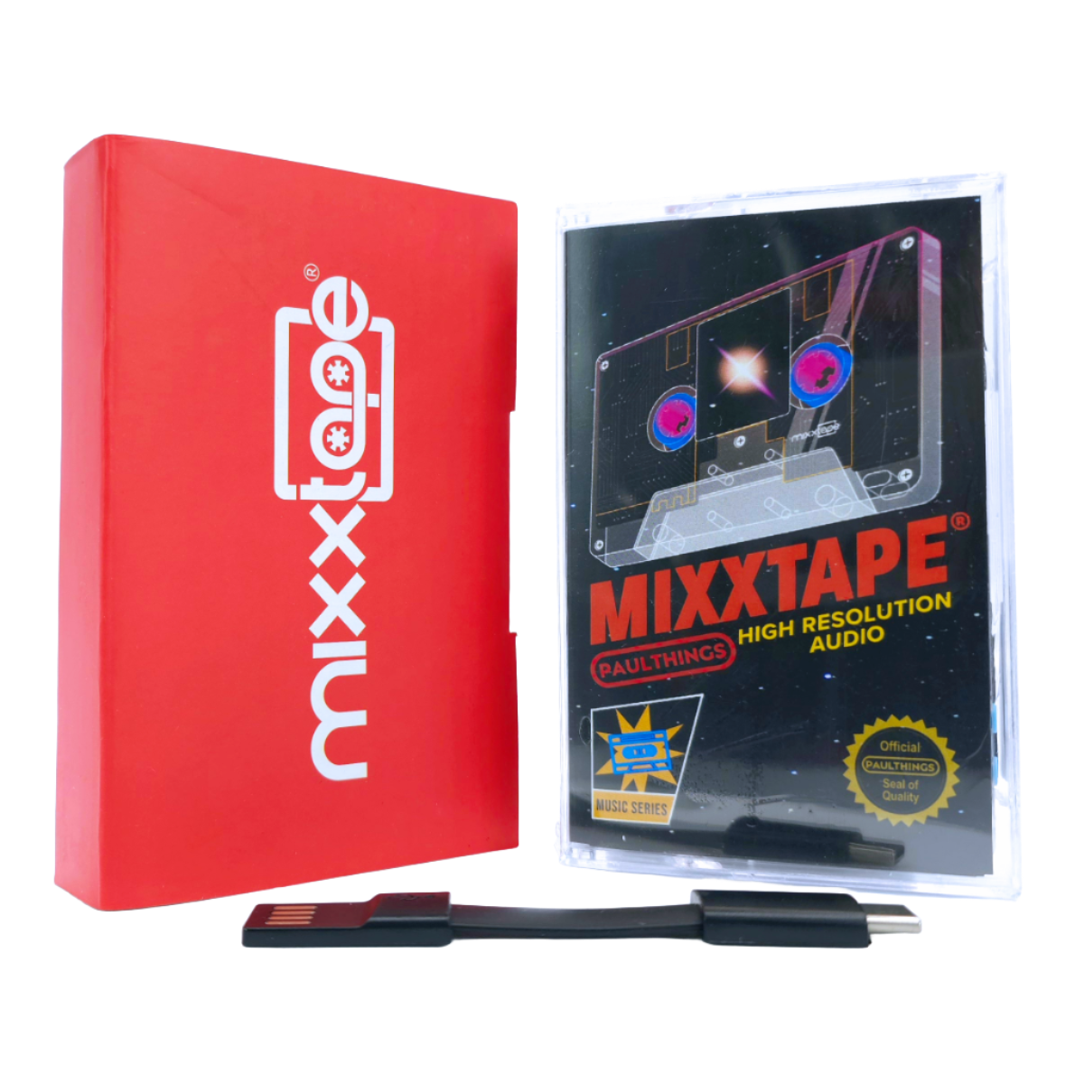 Mixxtape, a digital & analog cassette tape priced at $45. This unique creation combines nostalgia with modern technology.